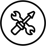 Ícone da solução Plataformas em preto